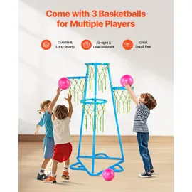 Vevor Basketballkorb Blau 4-Korb 180 x 150 cm