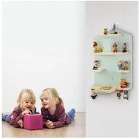 Hama 132439 Wand Hänge Regal für Tonie Box Tonies Figuren (Mintfarbe, Holz)