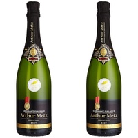 Arthur Metz - Cremant d'Alsace Brut, Méthode Traditionnelle (1 x 0.75 l) (Packung mit 2)