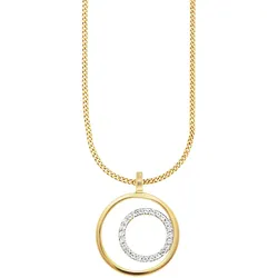 caï Anhänger mit Kette 925/- Sterling Silber Topas weiß 0,096ct. Charms & Kettenanhänger   Damen 