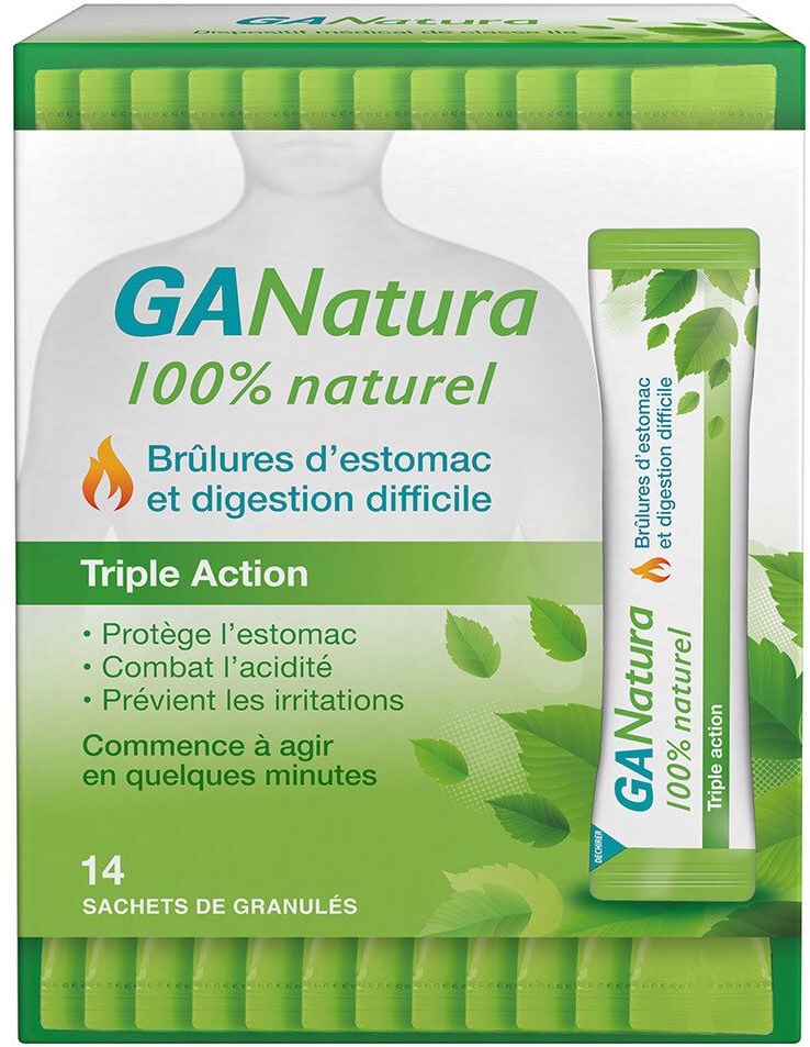 GANatura 100% Naturel Brûlures d'estomac et digestion difficile - 14 Sachets 14 pc(s) sachet(s)