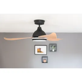 Pepeo Bayu 122 cm Deckenventilator braun mit Licht inkl. Fernbedienung