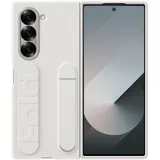 Samsung Silicone Stand Case mit Strap für Galaxy Fold6, weiß