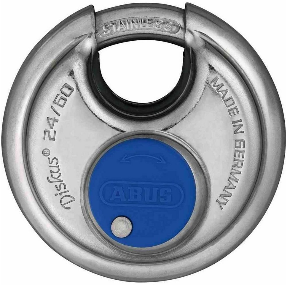 ABUS Vorhängeschloss Diskus-Hangschloß Typ 24 IB 60 SB Größe: 60 mm, Bügelstärke: 8 mm