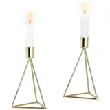 Echtwerk Kerzenständer-Set Diamant Gold