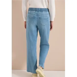 Cecil High Waist Wide Leg Jeans im Loose Fit - Blau