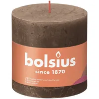 Bolsius Rustik Stumpenkerze 10 x 10 cm wildleder braun