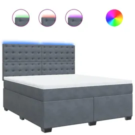 vidaXL Boxspringbett 180 x 200 cm Dunkelgrau