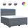 vidaXL Boxspringbett 180 x 200 cm Dunkelgrau