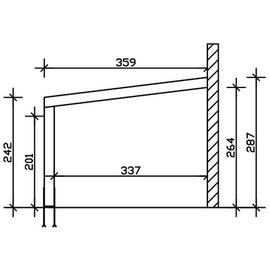 SKANHOLZ SKAN HOLZ Terrassenüberdachung Novara 450 cm, Dach: Polycarbonat (PC), nussbaum - braun