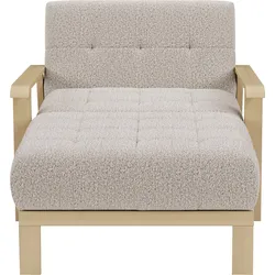 Recamiere SIT & MORE "Billund", beige (linen), B:109cm H:88cm T:185cm, 100% Polyester, Sofas, Armlehnen aus Buchenholz in natur, verschiedene Bezüge und Farben