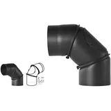 Bertrams Ofenrohrbogen Stahl Ø 150 mm mit Tür 0-90° Schwarz