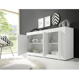 Home Affaire Basic 160 x 86 x 43 cm Weiß hochglanz