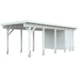 Kiehn-Holz Carport-Geräteraum, BxT: 299x174 cm, BxT: 299x174 cm, nur für Carport KH 320/321 weiß