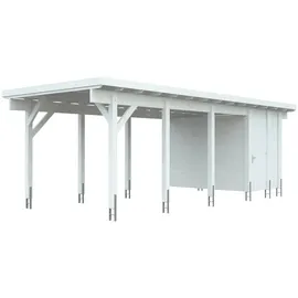 Kiehn-Holz Carport-Geräteraum, BxT: 299x174 cm, BxT: 299x174 cm, nur für Carport KH 320/321 weiß