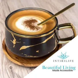 Intirilife Teetasse 0,2 l Schwarz 6 St.
