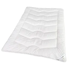 Traumschloss Faserbettdecke Premium Bettdecke Microfaser Polyesterfaser - weiß Mono-Bett 155x220 normal