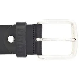 Mustang Ledergürtel in Schwarz mit Schließe in Altsiber-90