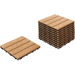 Terrassenfliesen ATESSA Holz- Plastik- Verbundstoffe (WPC) Hellbraun