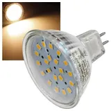 ChiliTec LED Leuchtmittel Lampe MR16 Strahler GU5.3 Sockel 3Watt 330Lumen 120° 12V - LED-Lampe Ersatz für 30 Watt Halogen Leuchtmittel 3000k Warmweiß