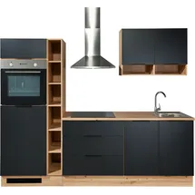 BASIC by Balculina Küchenzeile Oskar 250 cm schwarz