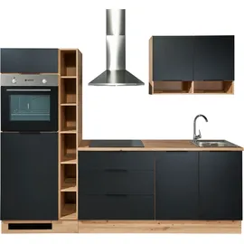 BASIC by Balculina Küchenzeile Oskar 250 cm schwarz