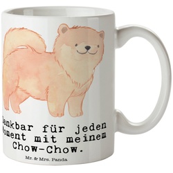 Mr. & Mrs. Panda Tasse Chow-Chow Moment – Weiß – Geschenk, Kaffeebecher, Tierfreund, Tasse M, Keramik weiß