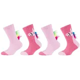 CAMANO Cosy Fancy Application Socken 4 Paare Rosa 35-38