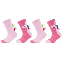 CAMANO Cosy Fancy Application Socken 4 Paare Rosa 35-38