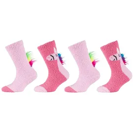 CAMANO Cosy Fancy Application Socken 4 Paare Rosa 35-38