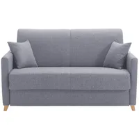 Schlafcouch grau mit Matratze 13 cm 2-3-Sitzer SKANDY
