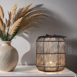Marrakesch Orient & Mediterran Interior Skandinavische Deko Windlicht Teelichthalter Kerzenhalter Stello Schwarz Gross