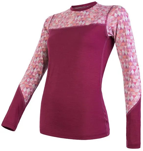Damen-Funktionsshirt Sensor Merino Impress (long sleeve) Größe: S /  lila