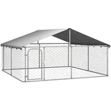 vidaXL Outdoor-Hundezwinger mit Dach 300x300x150 cm