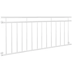 ECD Germany Französischer Balkon Fenstergitter Geländer Stabgeländer 184 x 90 cm Weiß