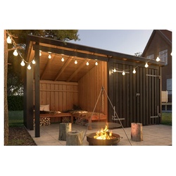 Holz Gartenhütte aus unbehandelter Kiefer / Fichte – Garten-Unterstand aus Kiefer – quadratischer Gartenschuppen – Geräteschuppen für Gartenlagerung