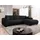 Mirjan24 Eckcouch Cord 5-Sitzer Schwarz