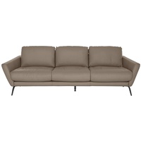 W.SCHILLIG Big-Sofa softy, mit dekorativer Heftung im Sitz, Füße schwarz pulverbeschichtet braun