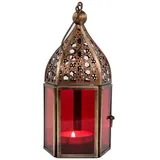 Marrakesch Orient & Mediterran Interior Orientalische Laterne Meena - Rot