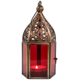 Marrakesch Orient & Mediterran Interior Orientalische Laterne Meena - Rot