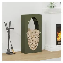 vidaXL Kaminholzregal Kaltgewalzter Stahl 50 x 23 x 100 cm grün