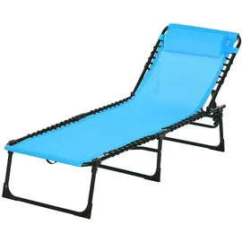 Outsunny Vallsero Gartensonnenliege,, Metall, cm, Gartenmöbel, Gartenliegen