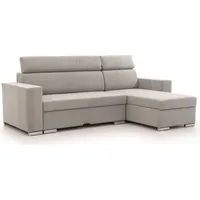 Fun Möbel Ecksofa Schlafsofa Sofa CANTON in Stoff Camelia