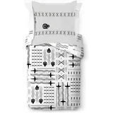 Star Wars Kinderbettwäsche Star Wars Patterned Check, Linon, 2 teilig, 100% Baumwolle weiß