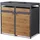 ML-Design Mülltonnenbox 132 x 80 x 124 cm braun