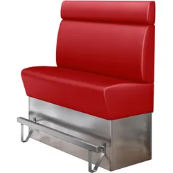 Gastro Hochbank | Rot | B:H 180 x 158 cm | Glatt | Leder | Bistro Hochbank, Thekenbank