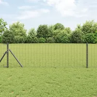 VidaXL Eurozaun Grau 0,4x25 m Stahl