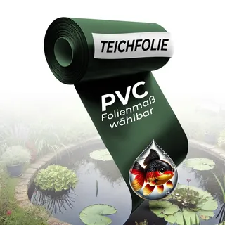 Black Forest Pond Shop Teichfolie olivgrün 4 x 8 m - Made in Germany - Teichfolie 1mm -Premium DIY PVC grün 1mm, Teichfolie 4x8m
