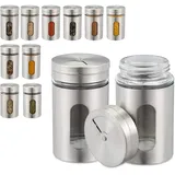 Relaxdays Gewürzstreuer-Set silber, 12 St.