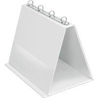 VELOFLEX 4101090 - Tisch-Flipchart A4, Präsentation, Flipchart, Aufstellringbuch, aus PVC, Querformat, weiß, 1 Stück